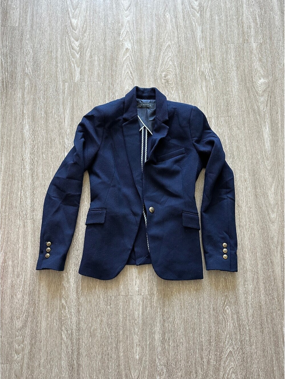 H&M Women's navy fitted blazer